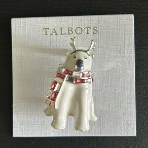 Talbots polar bear pin NWT
